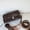 coffee, variant on Genuine Cowhide Leather Women's Crocodile Embossed Shoulder Bag, Flap Crossbody Satchel Purse