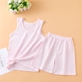 thumbnail image 4 of NAISIBABY Boys Outfit Sets, Cotton Sleeve Tank Tops and Shorts Breathable Soft Comfort Homewear Clothes 2-Piece Pink Size 12, 4 of 7