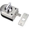 thumbnail image 1 of Door Lock Security Anti-theft Glass Door Latch Stainless Steel 10~12mm Open/Close, 1 of 5