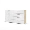 thumbnail image 2 of Pemberly Row Commode Double Moderne à 8 Tiroirs en Bois d'Ingénierie, Chêne, 2 of 12