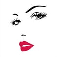 thumbnail image 1 of Hepburn'S Beautiful Eyebrow Eyes Lips Wall Sticker Vinyl Decals Decor Removable, 1 of 8