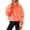 Orange, variant on Lenpel Women Fleece Sweatshirts Pullover Half Zip Long Sleeve Casual Fuzzy Warm Jackets Winter Outerwear with Pocket