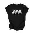 thumbnail image 1 of 403 Calgary Alberta Canada Area Code City Skyline Gift - Unisex T-Shirt - Inspired X, 1 of 1