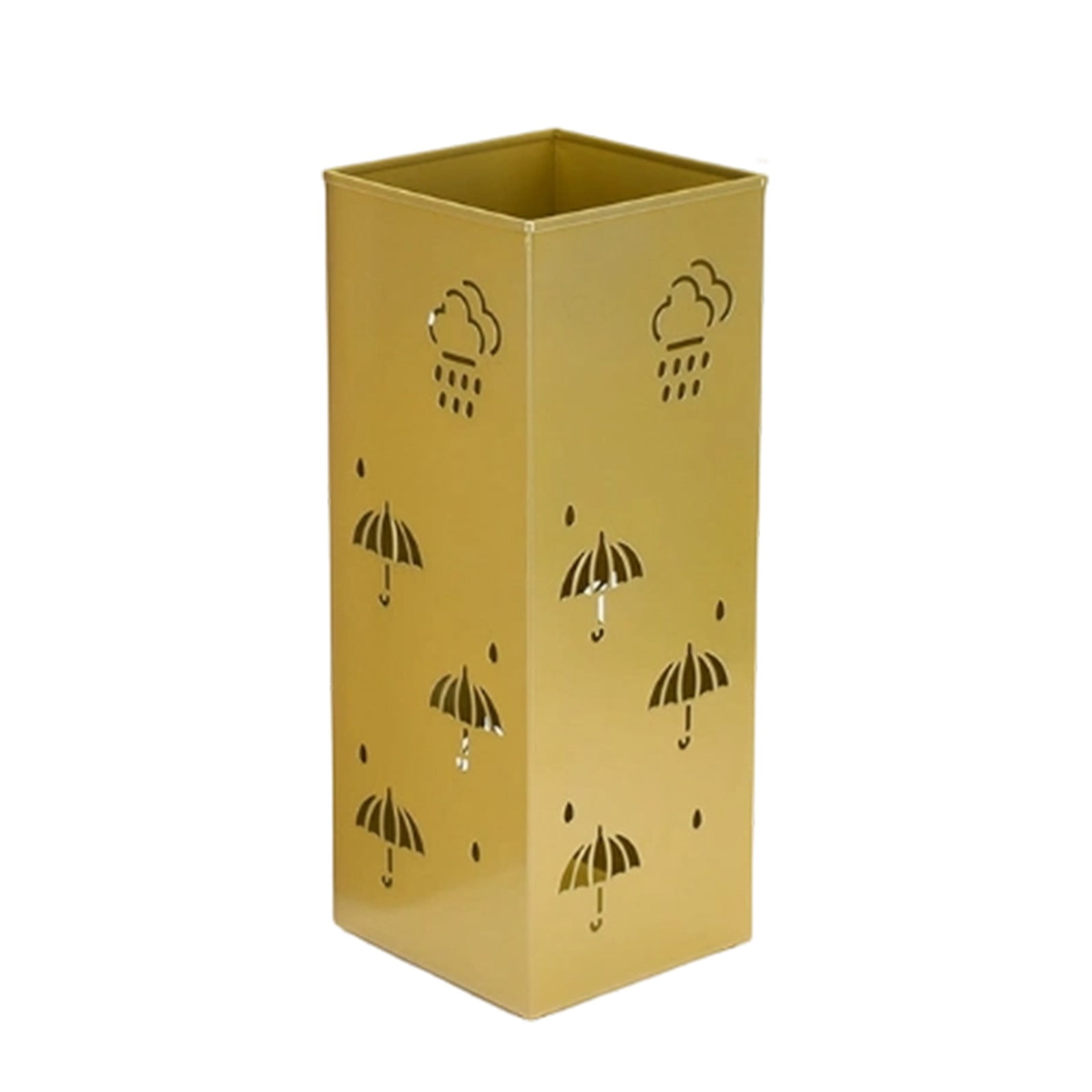 Decorative Metal Umbrella Holder, Freestanding Stand with Drain Holes for Entryway