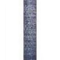 thumbnail image 3 of Unique Loom Assisi Augustus Rug Navy Blue/Black 2' 7" x 12' 2" Runner Floral Bohemian Perfect For Bathroom Hallway Mud Room Laundry Room, 3 of 7