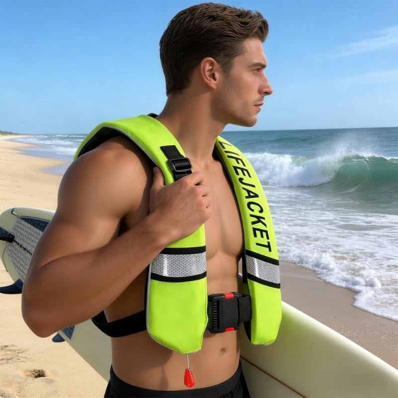 CEORPER Fashionable Inflatable Life Vest For Paddleboarding Comfortable Reflective