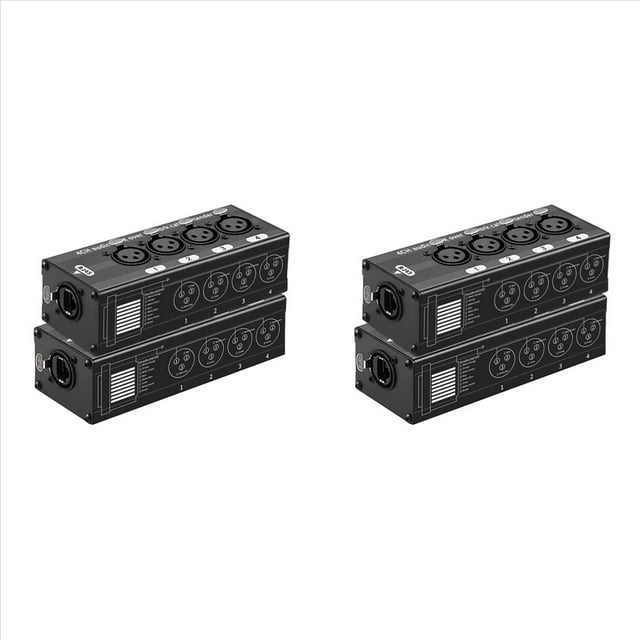 2 Paires 4 Canaux XLR/ Audio RJ45 Cat5/Cat6 Extendeur Ethernet XLR Émetteur-Récepteur pour Scène en Direct