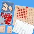 thumbnail image 4 of Juego de tablero de rompecabezas de números, juguetes matemáticos antiguos de 4 piezas, juguete educativo Montessori de 2 piezas multiplicación, 4 of 9