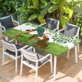 thumbnail image 2 of St. Patrick's Day Table Cloths for 3 Foot Rectangle Tables, Green Lucky Clovers Dog Patio Waterproof Elastic Fitted Tablecloths, Washable Rectangular Table Cover for Camping, 2 of 8