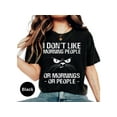 thumbnail image 2 of Funny Cat T-Shirt I Don't Like Morning People Sarcastic Quote Tee Unisex Apparel Humor Graphic Shirt, 2 of 10