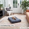 thumbnail image 4 of Happy Hounds Daisy Deluxe Sherpa Supportive Dog Bed, Blue Steel, Small (36 x 24 in.), 4 of 7