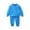 Blue, variant on Afuyipoi Boys and Girls Textured Long Sleeve Crewneck Pullover and Activewear Pants Set 100% Cotton 2-12Y Blue Size 11