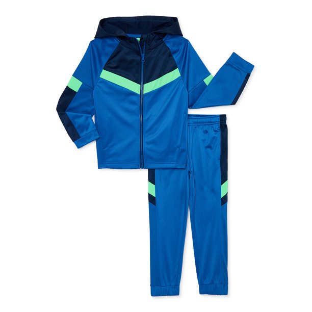 Athletic Works Boys Track Jacket and Tricot Pants, 2Piece Set, Sizes 4