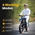 thumbnail image 4 of OTD Electric Bike for Adults, 1800W Peak 28MPH, 48V 26Ah 20" Fat Tire Ebike, Dual 48V 13Ah Removable Battery 160 Miles, Dual Seat, Lockable Suspension, 7-Speed, 4 Modes & Smart App, Commuting E bike, 4 of 9