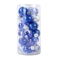 thumbnail image 1 of Wosthever 24 piezas bolas de Navidad adornos de colores boda familia interior exterior patio sala de estar dormitorio accesorios de decoración Kits de decoración para fiestas Azul, 1 of 6