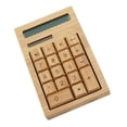thumbnail image 2 of Calculadora de bambú Energía 18 Calculadora de escritorio Impermeable Portátil Antiestático 12 dígitos Funcional para el hogar Oficina shamjiam Calculadora de escritorio, 2 of 6
