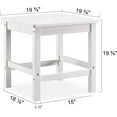 thumbnail image 2 of GONICHA 19.65" Outdoor Side Table,Weather Resistant Poly Lumber Adirondack Patio Side Table,White, 2 of 6