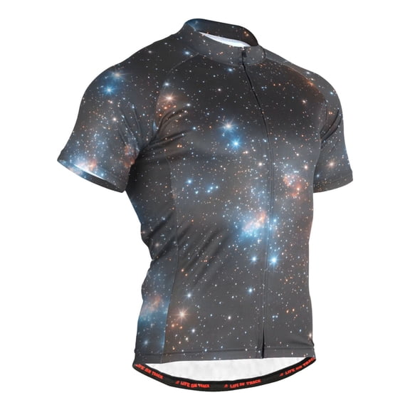 joogoo Starry Sky-b1 Pattern Men's Cycling Jerseys Mountain Bike Short Sleeve Tops L