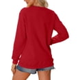 thumbnail image 4 of Chandail en Molleton d'Hiver pour Femmes Mode Festive Imprimé de Noël Col Rond Haut Mignon à Capuche Chandails en Molleton Confortables pour Femmes Chandails en Molleton à Capuche pour Femmes Dames Chandails en Molleton pour Filles Softball Échauffement, 4 of 5