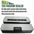 thumbnail image 2 of LEM Products MaxVac 250 Stainless Steel Vacuum Sealer with Built-In Bag Holder and Cutter, Silver and Black, 2 of 8