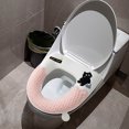 thumbnail image 6 of Kugisaki Flock Bathroom Toilet Seat Cover Pads- Soft Warmer Toilet Seat Cushion Cover Washable Cloth, Easy Installation Comfortable Toilet Lid Seat Cover, 6 of 8