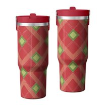 Christmas 30oz Handheld Travel Tumbler with Handle – Double Wall Stainless Steel Insulated Cup, Flip Straw Lid, Leak-Proof & BPA-Free for Hot and Cold Drinks – Durable Coffee & Juice Mug Black