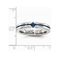thumbnail image 2 of Bague Homme 1/5 Carat (ctw) Saphir Bleu Naturel en Titane, 2 of 5