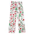 thumbnail image 5 of Puntoco Conjunto de pijama cómodo para mujer, conjunto de pijama con camisa de cuello en V y manga larga con estampado navideño para otoño e invierno para mujer, 5 of 5