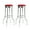 Red and chrome, variant on Simple Relax Set of 2 Swivel Bar Stool Red Red Finish