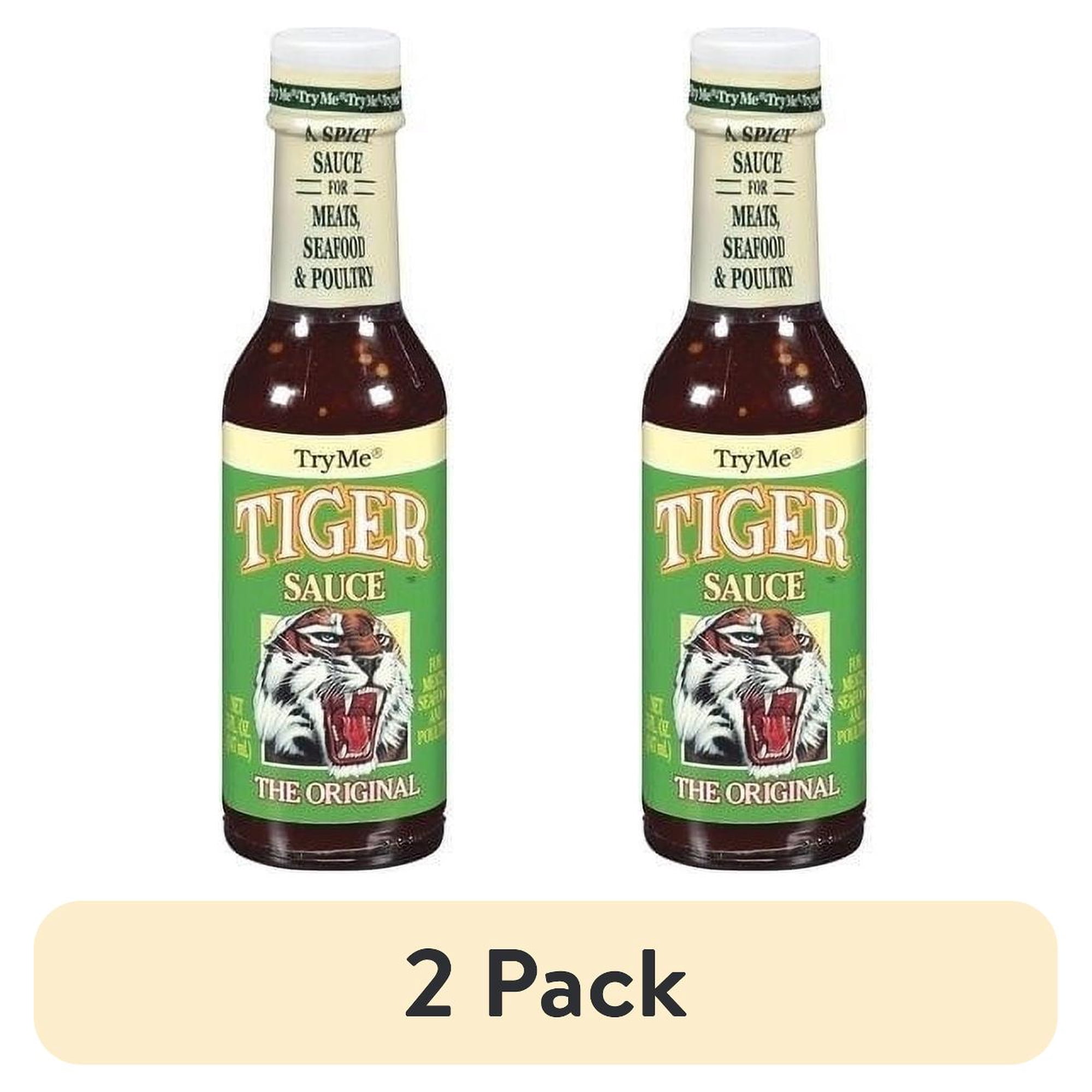 (2 pack) Try Me Tiger Sauce The Original 5 oz Glass Bottle
