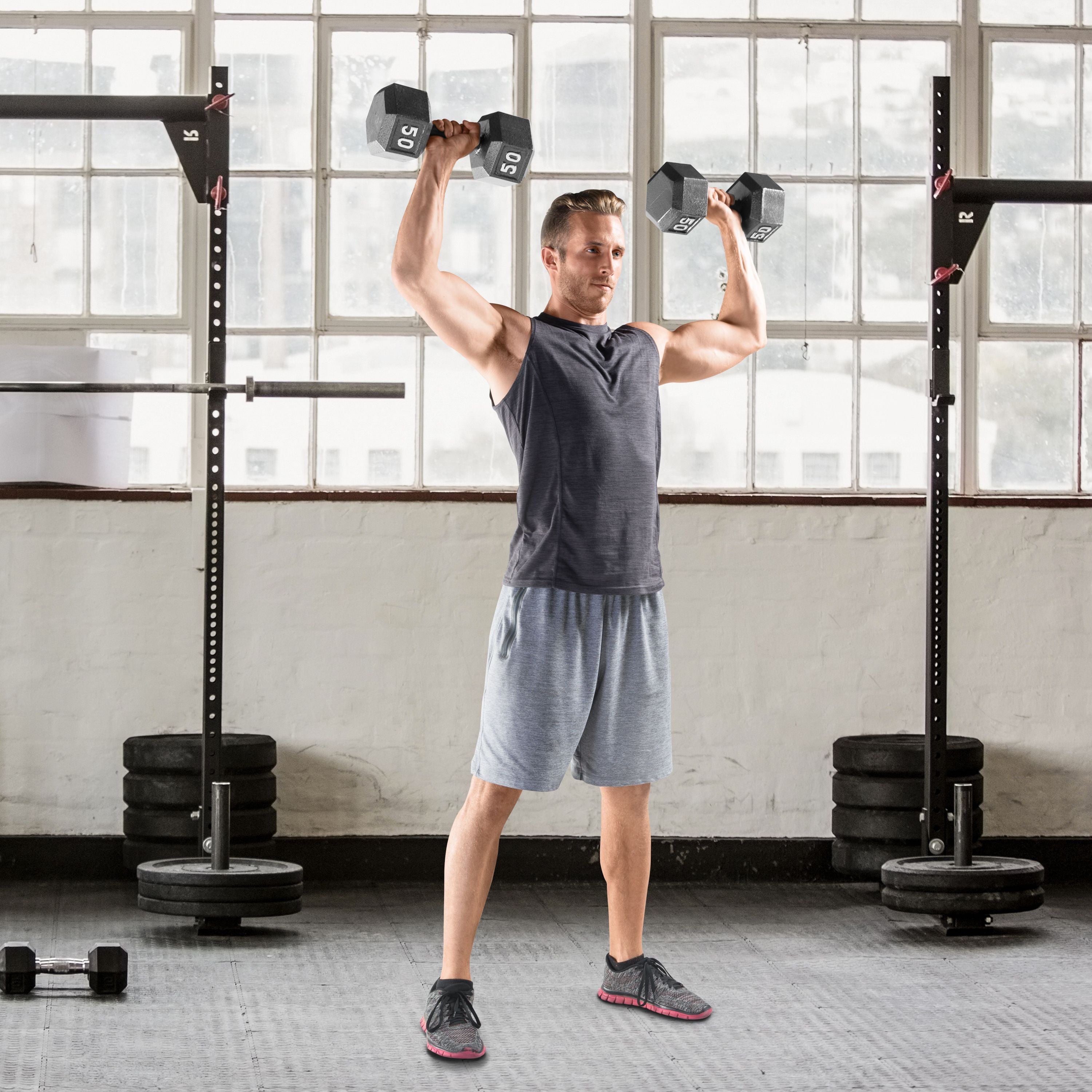 CAP Barbell 80lb Cast Iron Hex Dumbbell Single Walmart