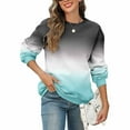 thumbnail image 2 of VEKDONE Sweatshirt for Women Tie Dye Gradient Long Sleeve Shirts Casual Loose Fir Crewneck Pullover Fall Winter Fashion Tops Clothes, 2 of 5