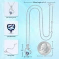 thumbnail image 2 of IEFSHINY Aunt Niece Gifts 925 Sterling Silver Rose Flower Heart Necklace Birthstone Mothers Day Valentines Day Birthday Gifts for Aunt, 2 of 5