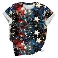 thumbnail image 5 of Cavosen Patriotic Shirts for Women Petite Red White and Blue Short Sleeve Round Neck T Shirts USA Star Striped Graphic Shirts Lady XL Patriotic Casual Shirts Independence Day Tunic Tees, 5 of 5