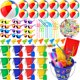 thumbnail image 1 of Caja de regalo para fiestas de verano, 122 unidades, juguetes de playa para niños de 4 a 8 años, 1 of 7