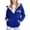 Blue, variant on SGMVNU Winter Warm Outwear Jackets For Boys Girls Girls Winter Hooded Jacket With Zip Up Print Pullover For Outdoor Activity And Casual Wear(Size 14-15 Years, Beige)