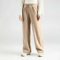 thumbnail image 2 of EDFBUYKRS Female Women Pants Casual Wide Leg Sweatpants Women Petite Women's Solid Color Sweatpants Cozy Loose Pants for Fall and Winter M, 2 of 5