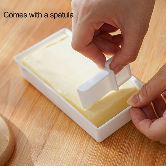 enjoywould 250 ml Butter Box Container with Cutting Board Cheese Storage Organizer Kitchen Serving Tool for Baking