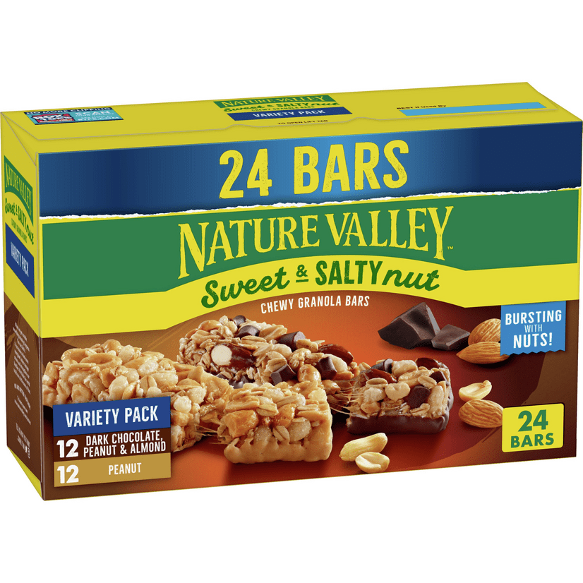 Nature Valley Granola Bars, Sweet and Salty Variety Pack, 24 Bars