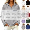 thumbnail image 4 of QATAINLAV Woman Quarter Zip Hoodie Solid Color Waffle Long Sleeve Shirts Casual Loose Fall Hooded Sweatshirt Wine XL, 4 of 8