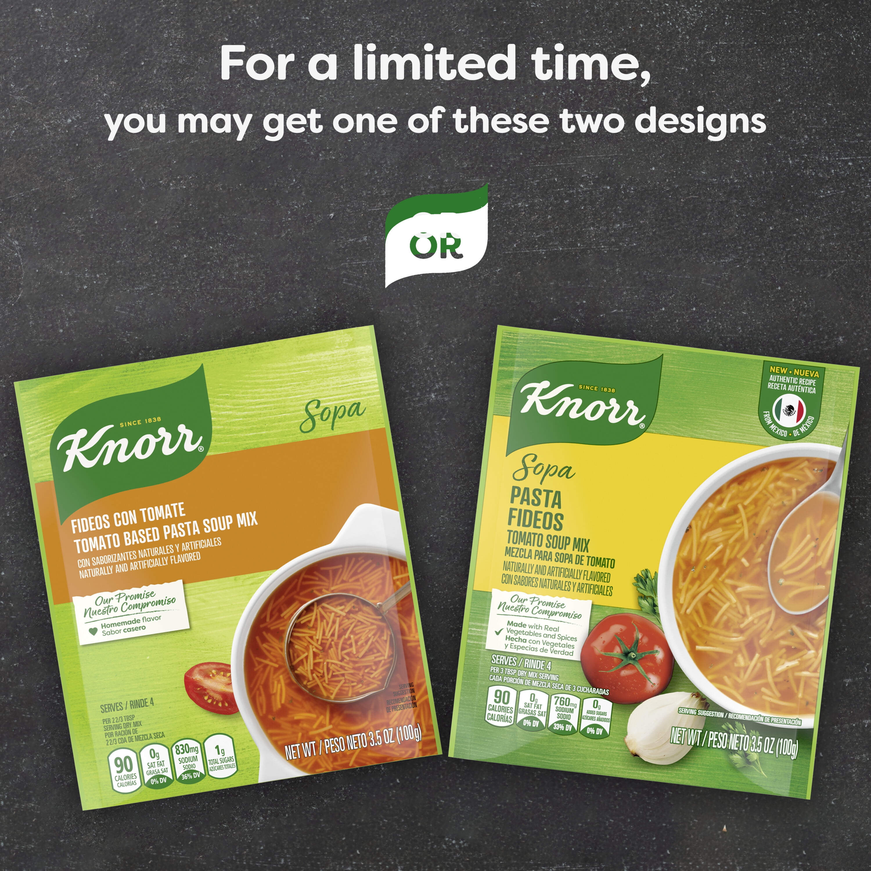 (6 pack) Knorr Sopa Tomato Based Pasta Soup Mix, 3.5 oz Pouch