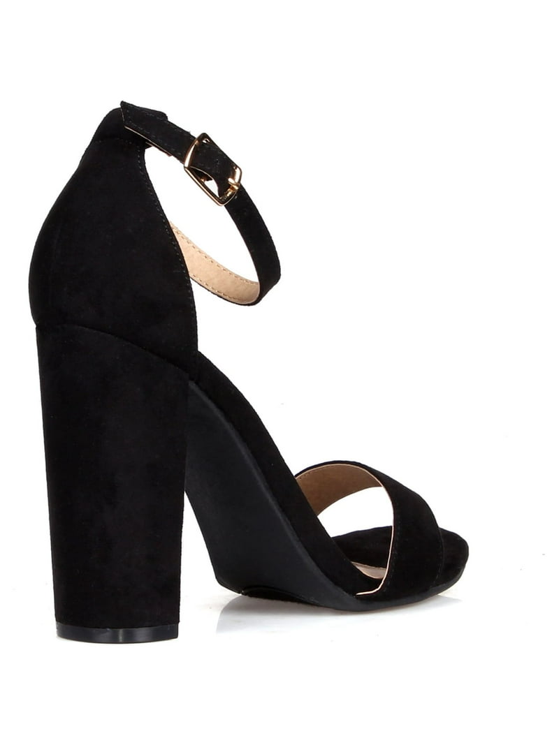 YELLO CLOUDS CHUNKY HEEL SANDALS 黒 S Amazon.com | Women's Square Toe High Heels Platform Sandals