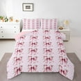 thumbnail image 1 of Manfei Princess Ribbon Child Bedding Comforter Set, Retro Garden Flower Twin Comforter Sets, Kawaii Ribbon Bow Reversible Bedding Set, Ultra Soft Home Decor, 2pcs, 1 of 6