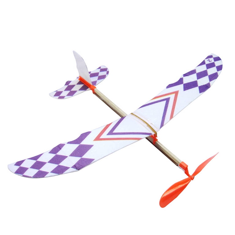 Elastiek-aangedreven Zweefvliegtuig Bouwpakket – ABS, 47x45 Cm, Lichtgewicht, Voor Kinderen, Motoriek En Aerodynamica 2 miniatura