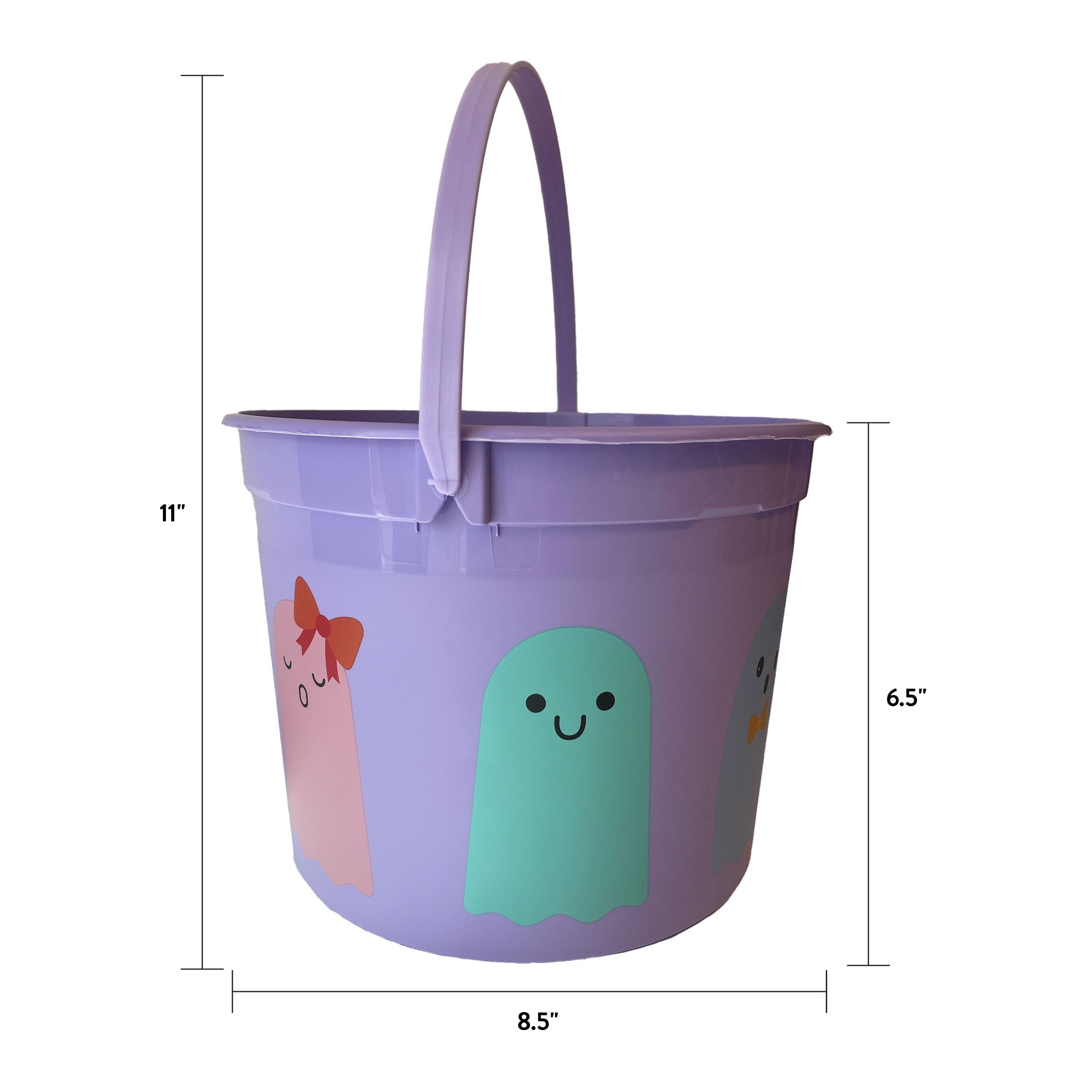 Cute Ghosts Trick-or-Treat Bucket, Multicolor, 6.5", Halloween by Way To Celebrate