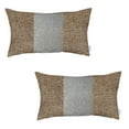 thumbnail image 2 of Boho-Chic Set of 2 Handcrafted Decorative Throw Pillow Cover Solid Jacquard 18" x 18" Brown & Ivory Square Pillowcase for Couch, Bedding, 2 of 5