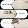 thumbnail image 4 of Izzovium Brushed Gold Kitchen Faucet with Pull Down Sprayer, Single Handle 360° Rotating Waterfall Faucet, 3.7L/min Flow, 11.81" Spout Height, Desktop Installation, 4 of 8