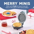 thumbnail image 2 of DASH Disney Mini Waffle Maker (día festivo/Puntadas en sombrero de Papá Noel), 2 of 5