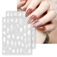 thumbnail image 4 of Happydeer Nail Sticker Elegant Hand-Painted Flower Butterfly Long-Lasting Ins Style Nail Art Decals Women Accessories, 4 of 13