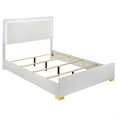 thumbnail image 2 of Dex Platform King Size Bed- Panel LED Headboard- White Wood Melamine Finish, 2 of 6